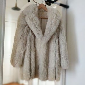 Vintage Blonde Fox Fur Coat